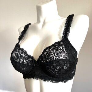 NWT Ritratti Milano Black Lace Underwire Bra / Bralette  36B
